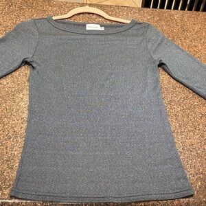 Anthropologie/Michael Stars Gray Metallic knit Top- XS/S-EUC